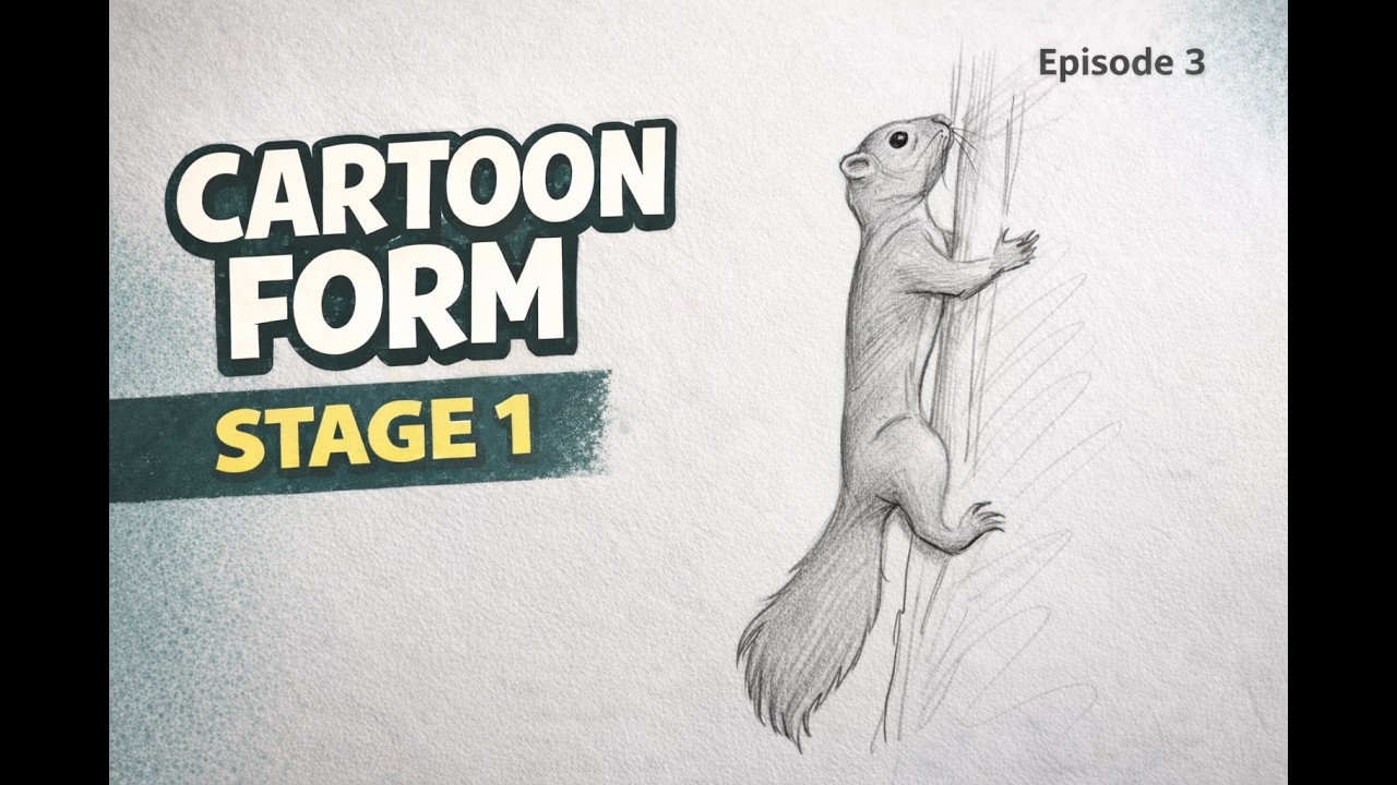 How to Draw Cartoon Form – Stage 1 | Episode 3: Squirrel