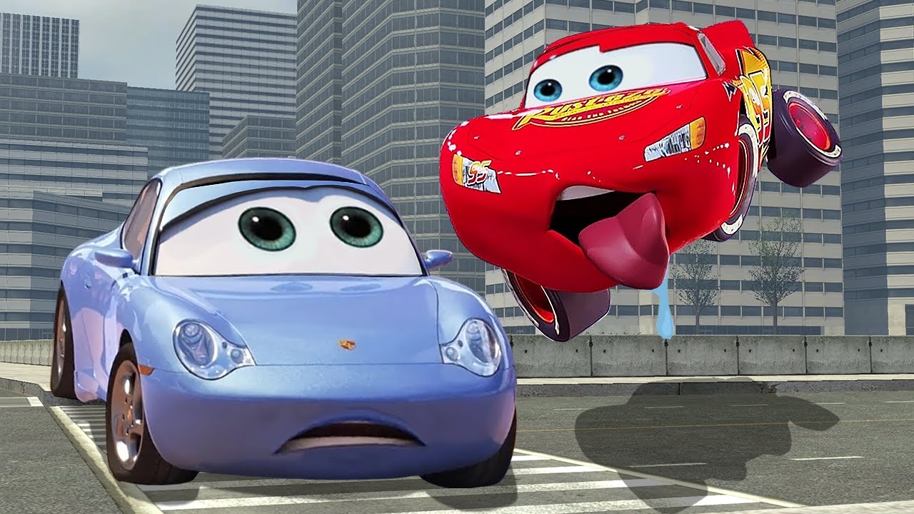 Lightning McQueen is TOO HAPPY TO SEE Sally Carrera in GMOD | Lightning Mcqueen x Sally Carrera LOVE