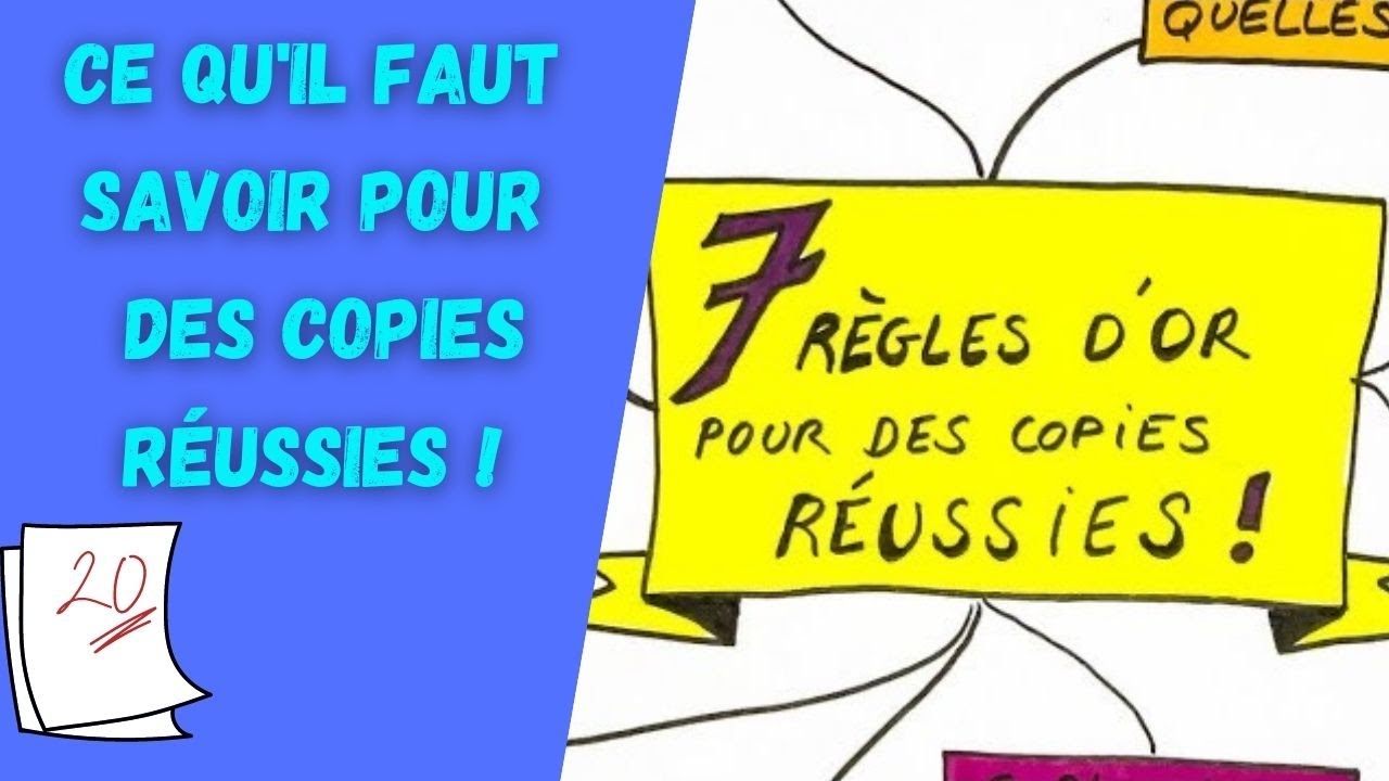 7 RÈGLES D'OR pour rendre de BELLES COPIES  et avoir de BONNES NOTES à l'ÉCRIT !