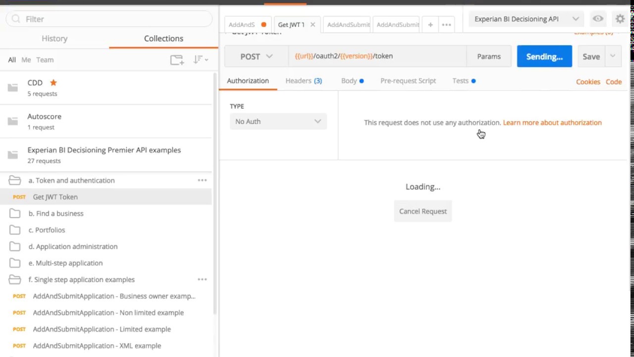 Creating JWT Token before sending API Request