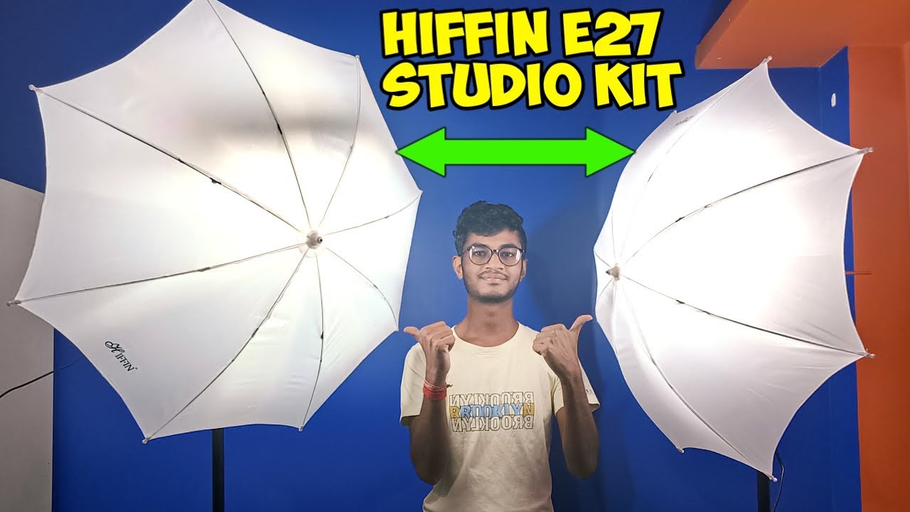 Hiffin E27 Studio Double Holder Kit Umbrella Unboxing and Setup