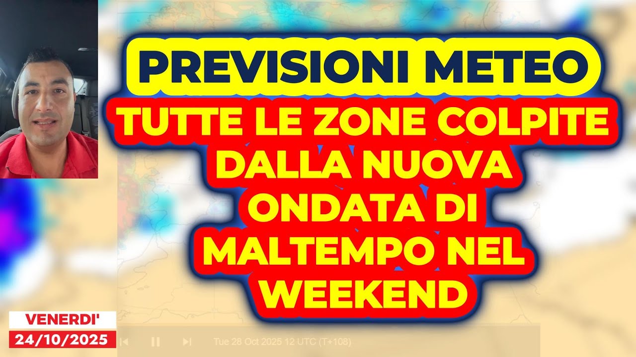 Previsioni Meteo, tutte le zone colpite dalla nuova ondata di maltempo del weekend