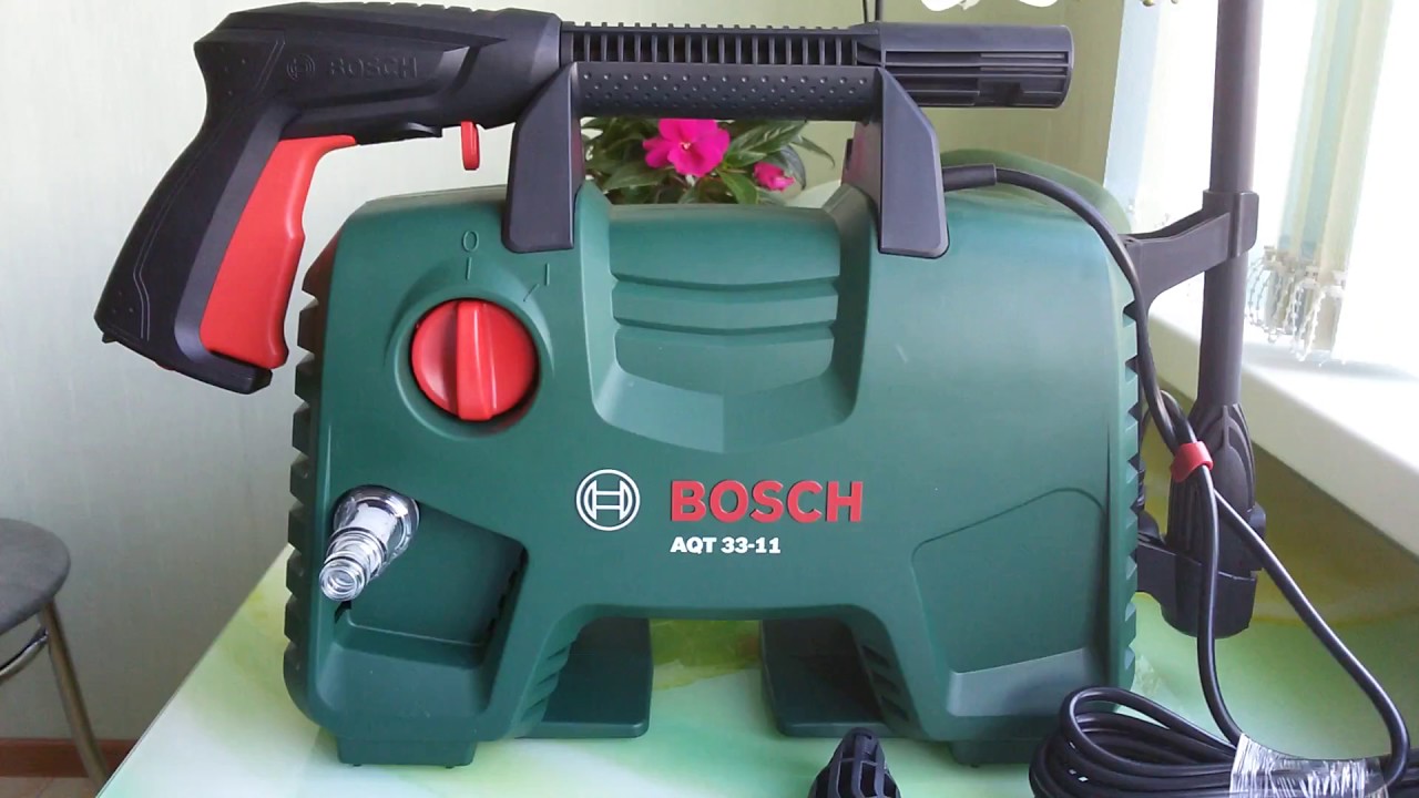 Минимойка BOSCH AQT 33-11 CARWASH-SET. Распаковка, обзор.