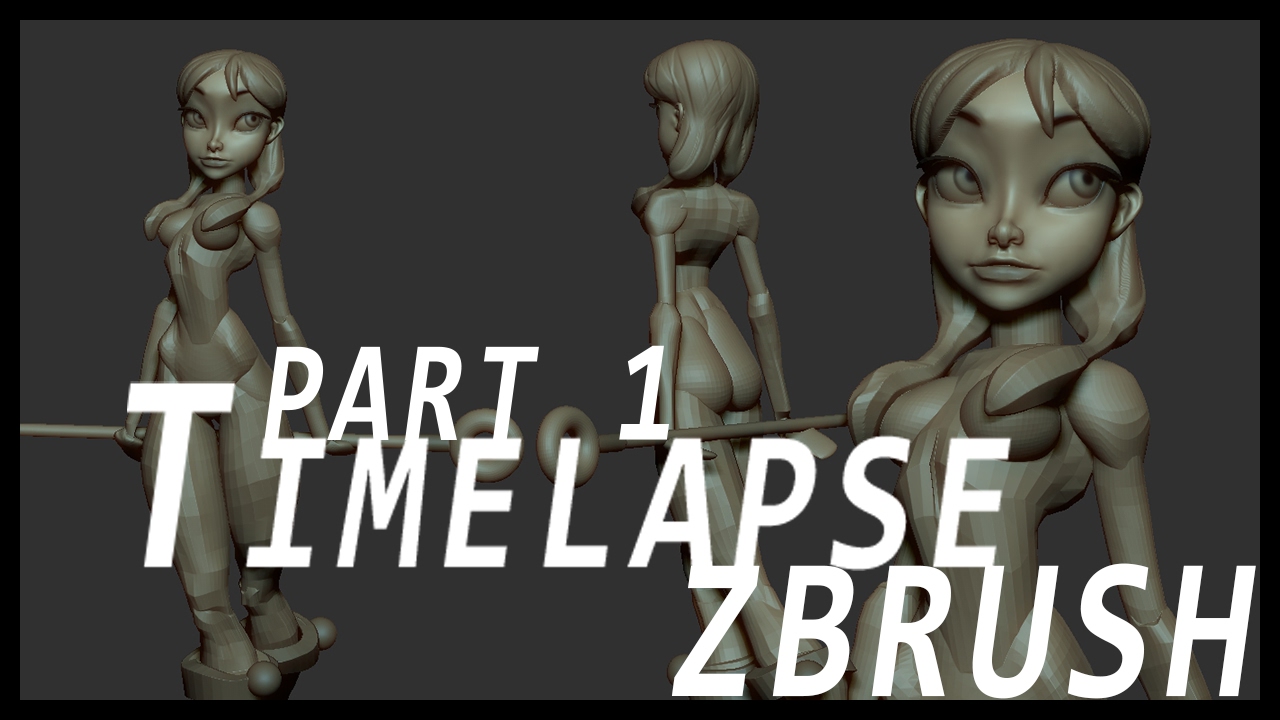 Part 1 - Stylized Female sculpt timelapse - Rhett Mason 