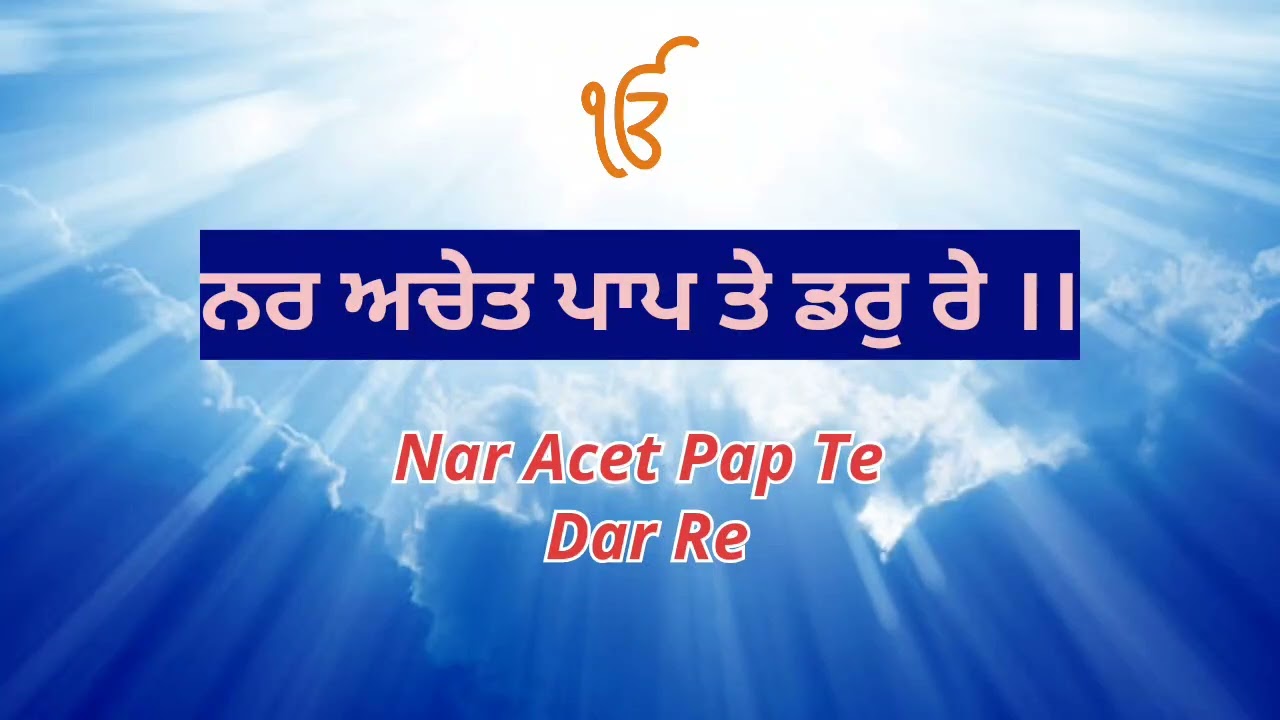 ਨਰ ਅਚੇਤ ਪਾਪ ਤੇ ਡਰੁ ਰੇ ।। Nar Achet Pap Te Dar Re ।। Beautiful Gurbani Shabad 