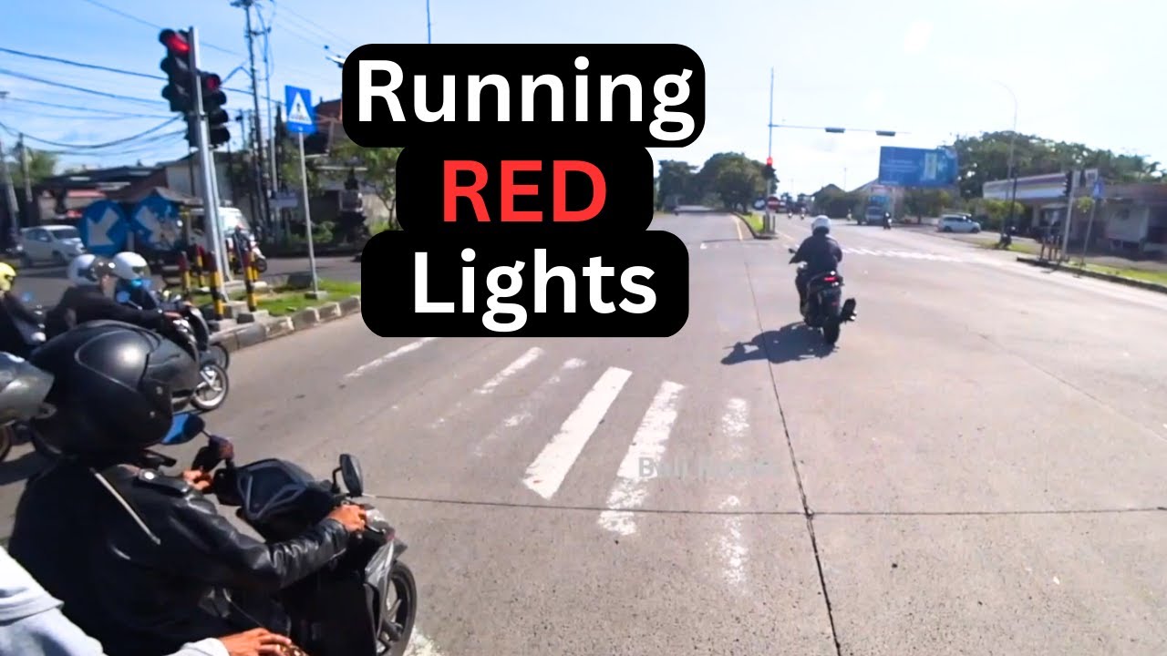 8 minutes of people running red lights in Bali, Indonesia.