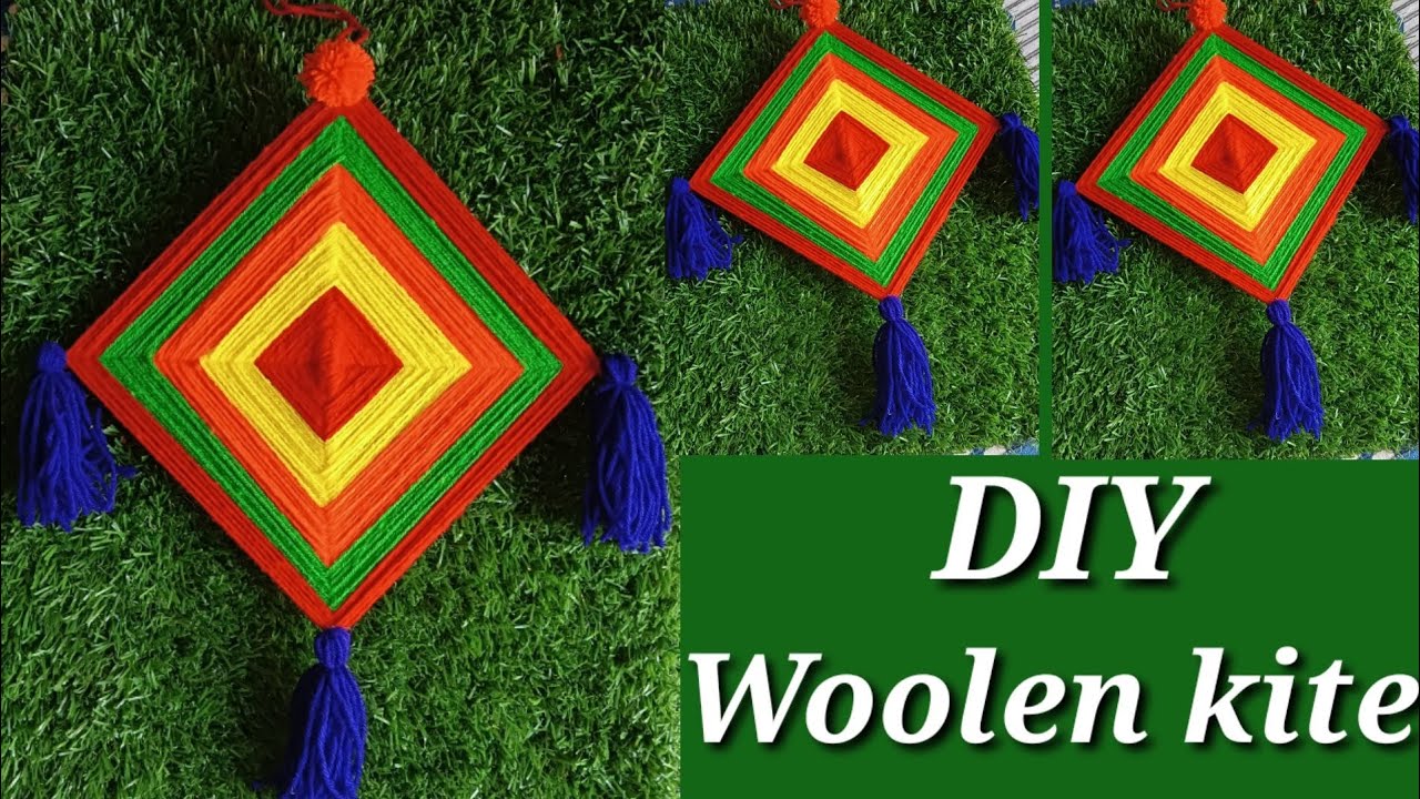 How to make woolen kite | Haldi function decoration ideas | DIY woolen kite | mehandifunctionathome