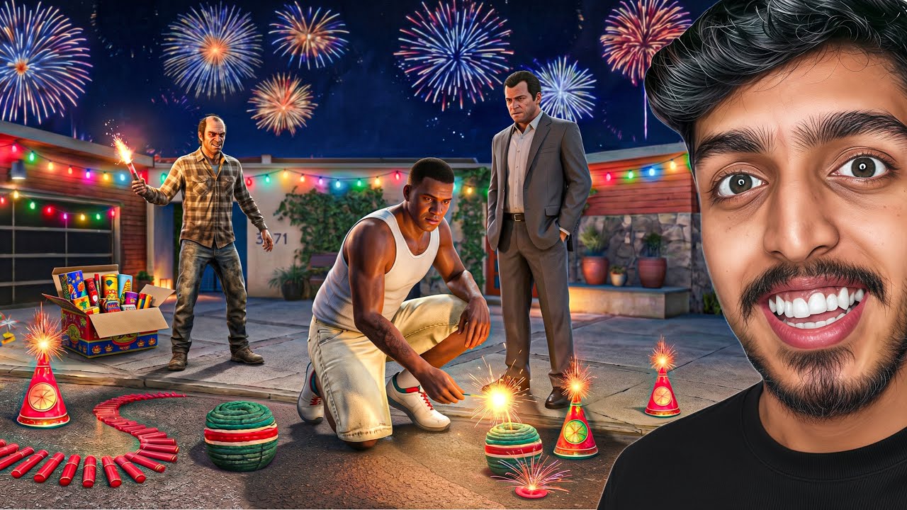 GTA 5 : Franklin's First VISHU Celebration in Los Santos.!