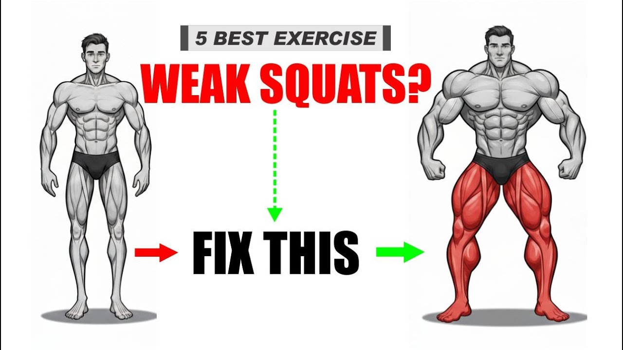 5 Best Leg Exercises to Fix Weak Squats, Knee Pain & Build Real Lower-Body Strength
