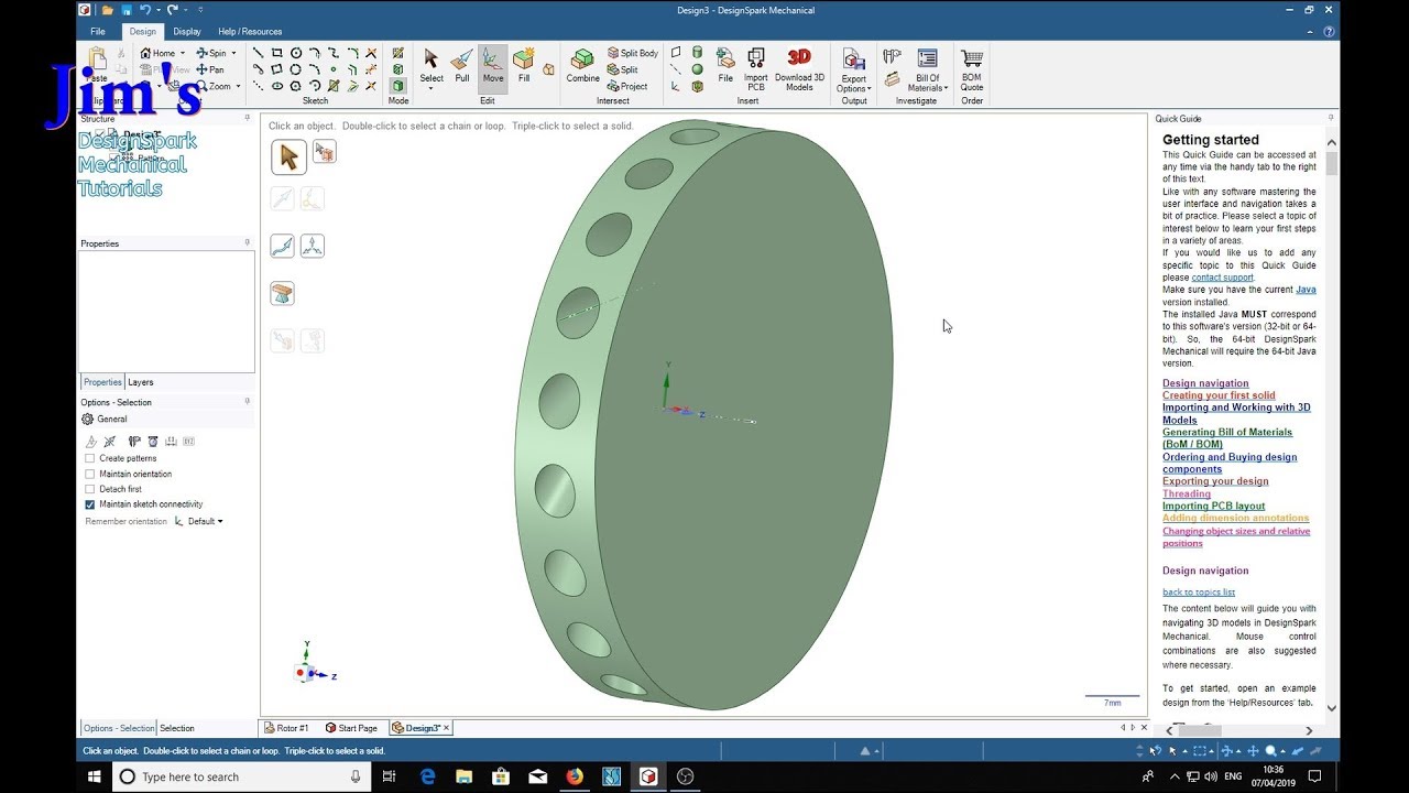 DesignSpark Mechanical: Making a Perendev rotor