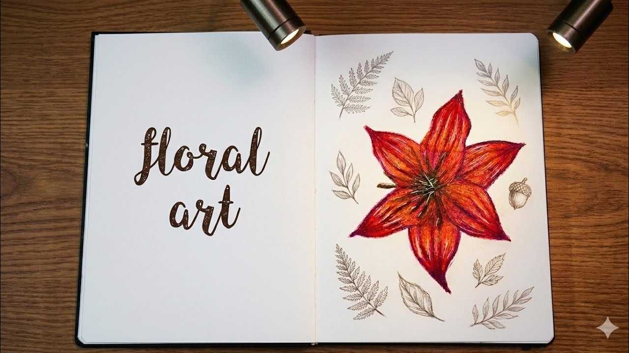 How to draw flower beginner's guide |step by step |Nidazartjournal 