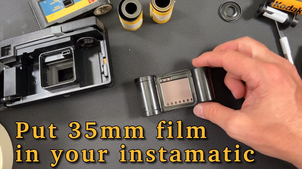 Watch me struggle and succeed getting 35mm in a 126 cartridge for my Instamatic Cameras by Kodak