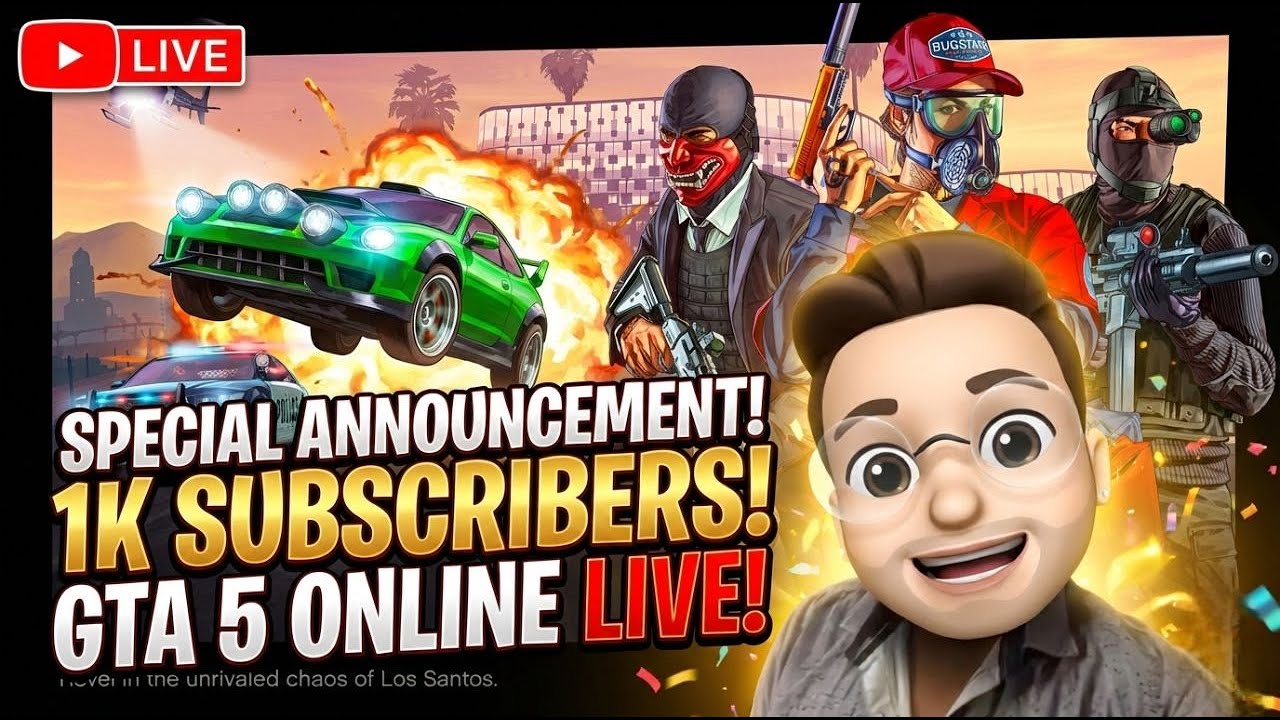 🔴 LIVE NOW! 1K Family Special 💥 GTA 5 Online Insane Gameplay! ManojBhai Gamer..!!
