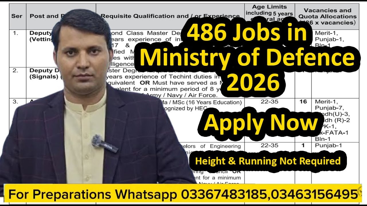 486 MOD Jobs 2026 | Ministry of Defence Jobs 2026 | MOD Jobs Syllabus & Preparation | Apply method