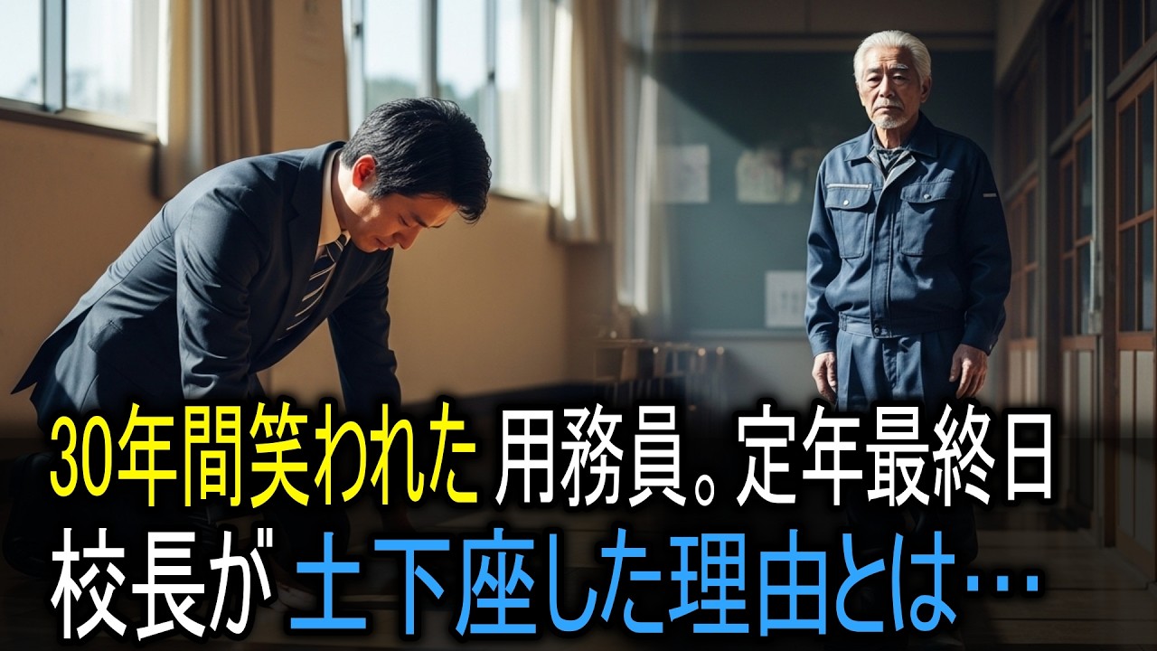 「使えない」と罵られ30年間耐えた用務員おじさん。定年最終日、校長が土下座した理由とは…