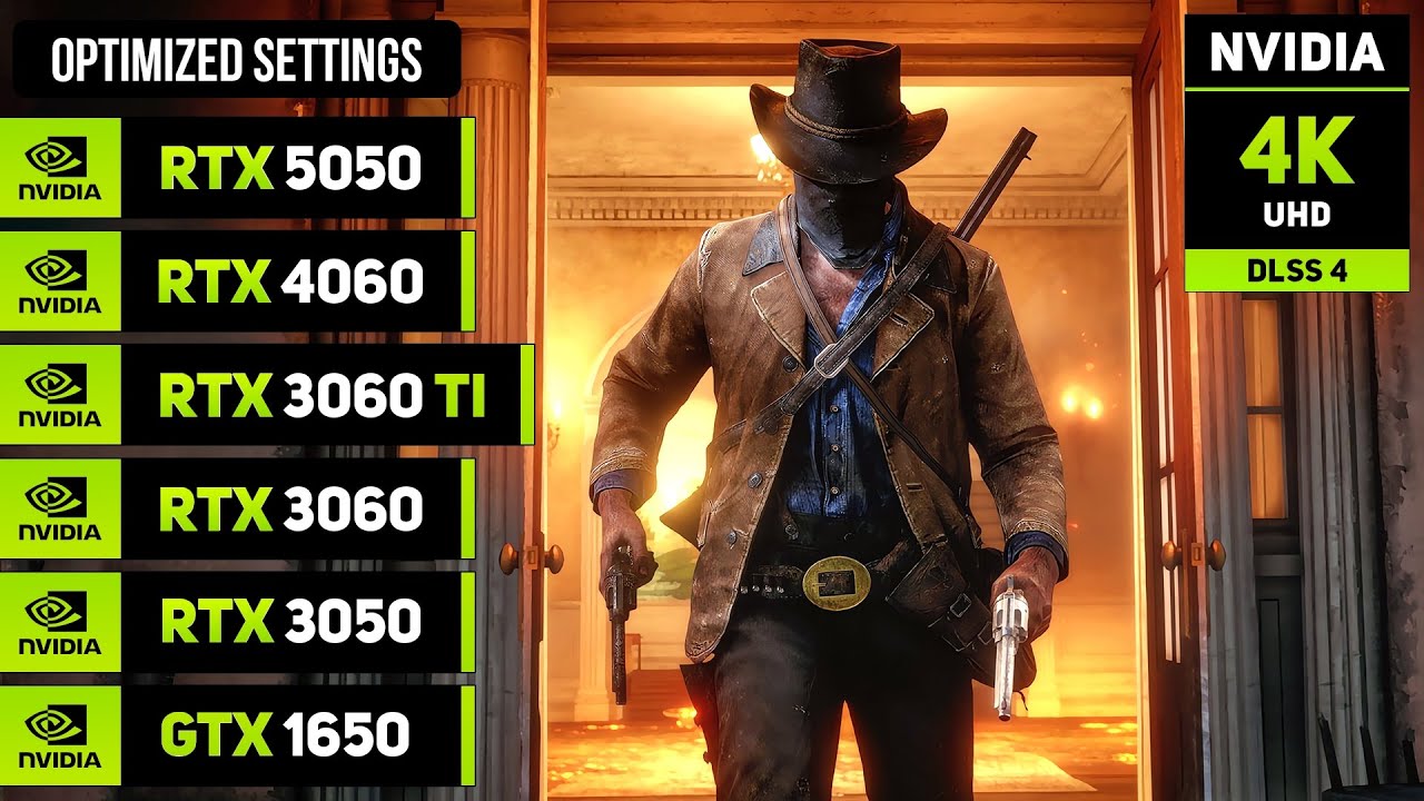 Red Dead Redemption 2 | RTX 5050, 4060, 3060TI, 3060, 3050, GTX 1650
