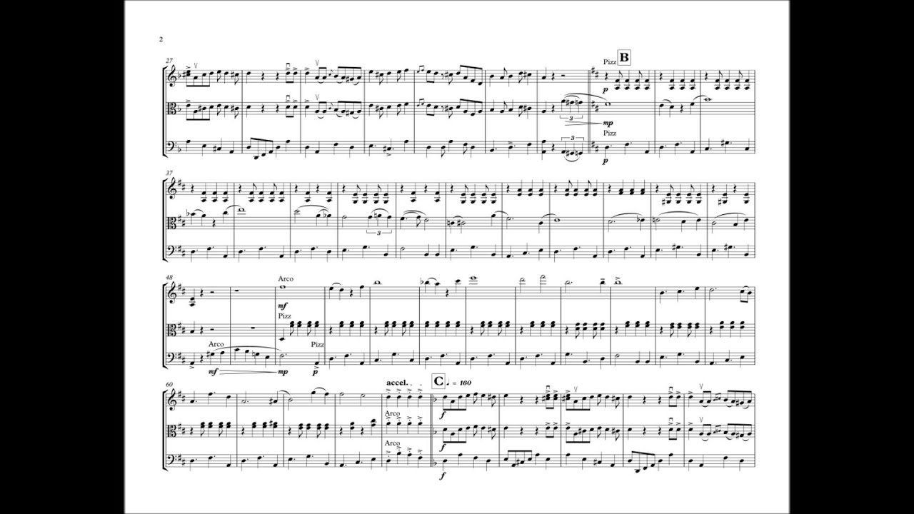 Danzón Nereidas - Trío de Cuerdas  (Partitura)