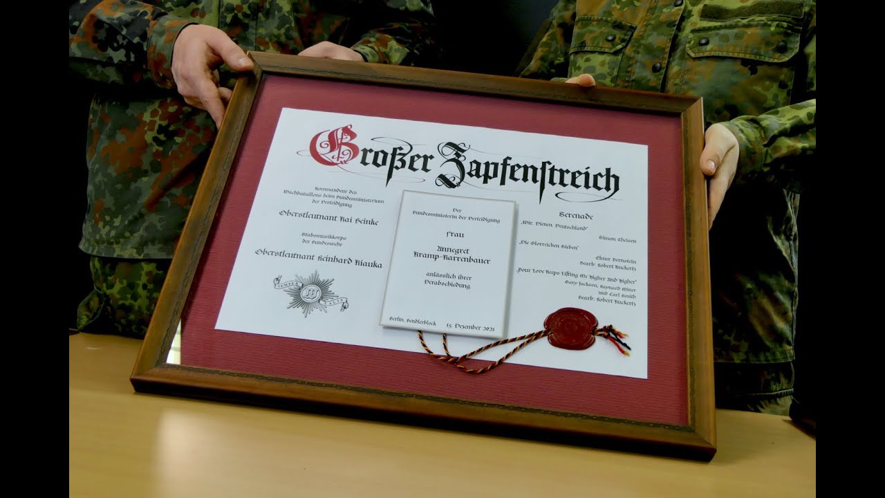 Großer Zapfenstreich - Wie wird die Urkunde hergestellt?