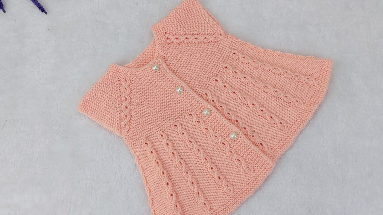 🌹Kız bebek yeleği,new design, cardian,babyknittings, örgü,bebek örgüleri,