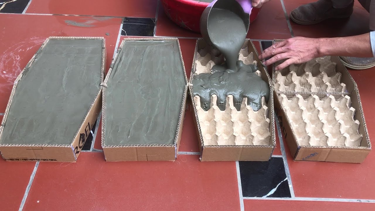 Amazing Ideas // How To Make Beautiful, Unique And Easy Flower Pots From Egg Trays And Cement