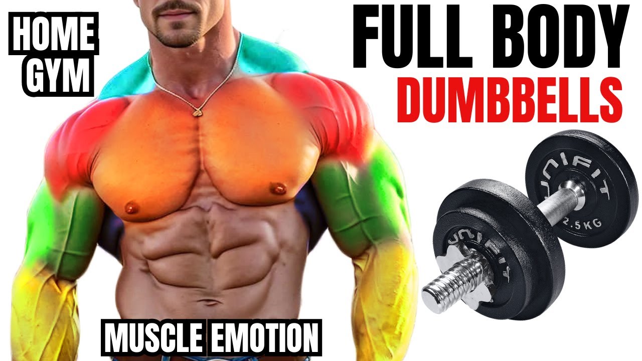 Full Body HOME Dumbbell WORKOUT (squats, chest ,triceps, biceps , back, shoulder, wrist, Calves )
