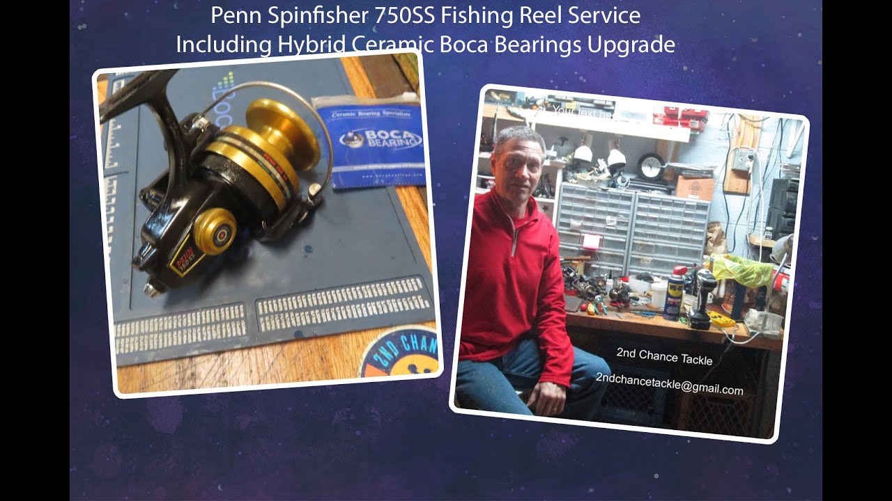 Classic Penn Spinfisher 750SS Spin fishing reel service and upgrade to Hybrid Ceramic Boca Bearings