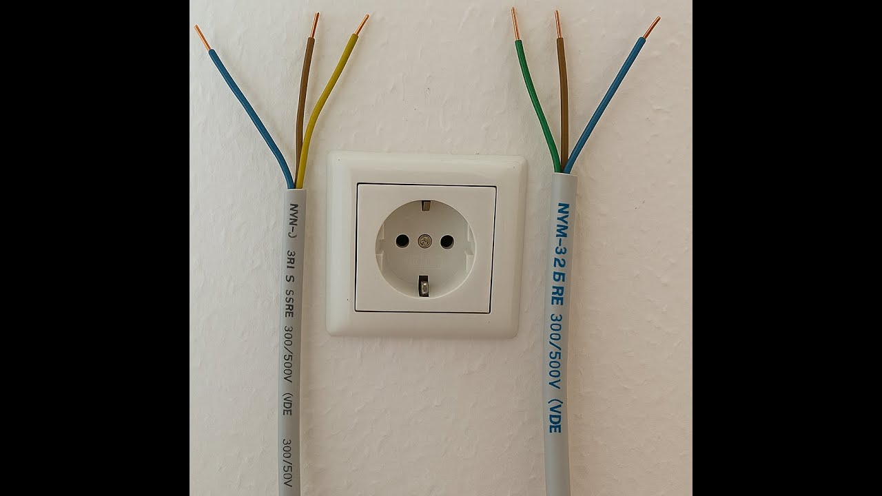 Кабель сечением 3*1,5 mm для розетки.