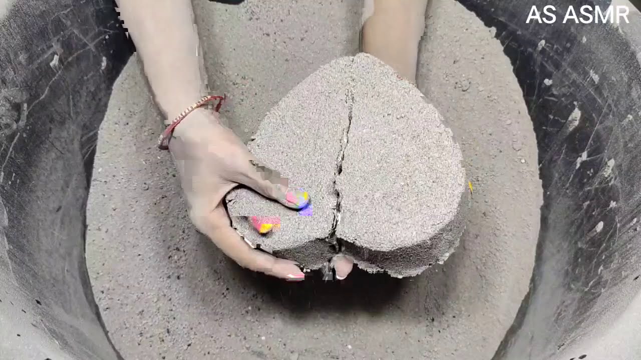 Asmr- 17 minutes of dry crumbling Dusty sand cement  🤤requested video 🤗 compilation video