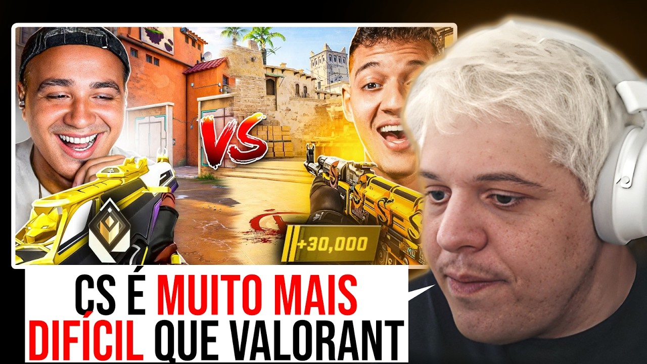 NUUH REAGE ao Um RADIANTE no VALORANT vs GLOBAL no CS2 — Quem ganha? - @tteuw ​