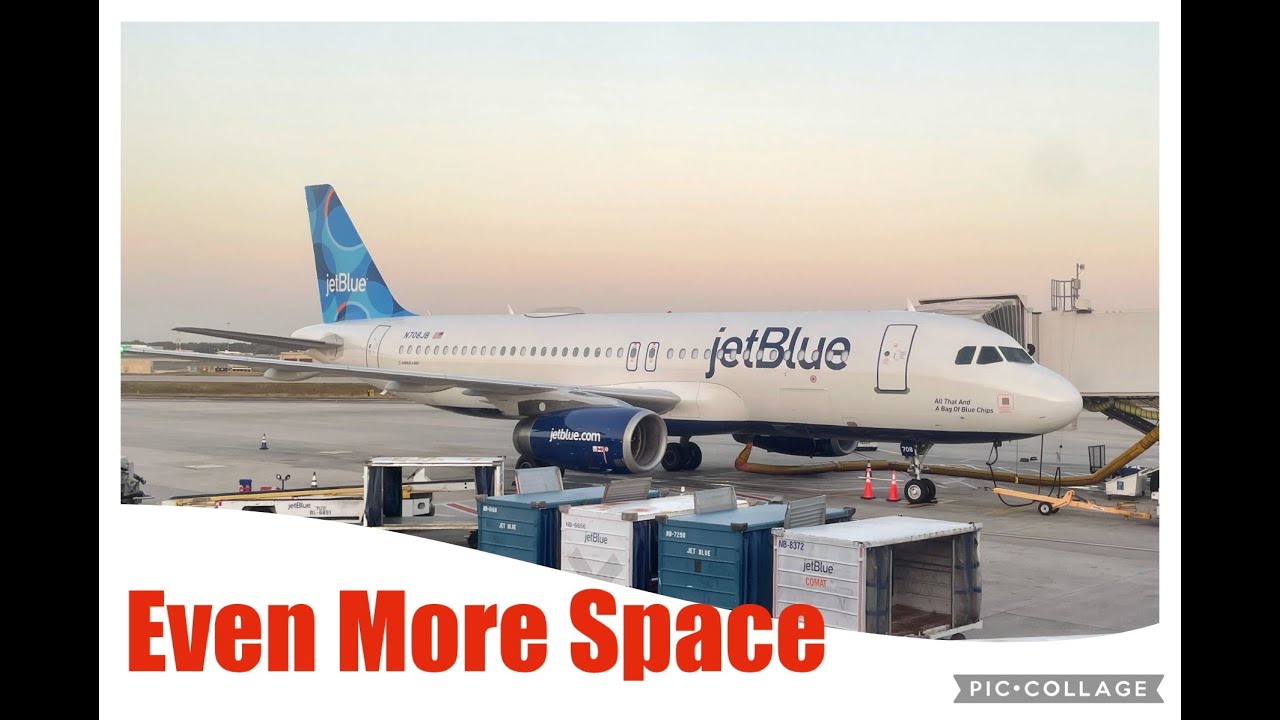 JetBlue flight #1451 BOS Boston Logan Airport to MCO Orlando Even More Space seat Airbus A321