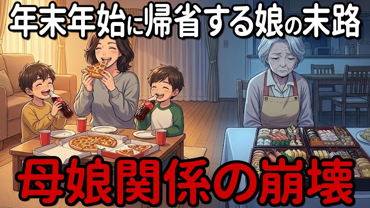 【娘家族】年末年始に帰省してくる娘と孫「おせち料理なんて非効率。ピザにしてよ」【60代70代・シニア朗読】