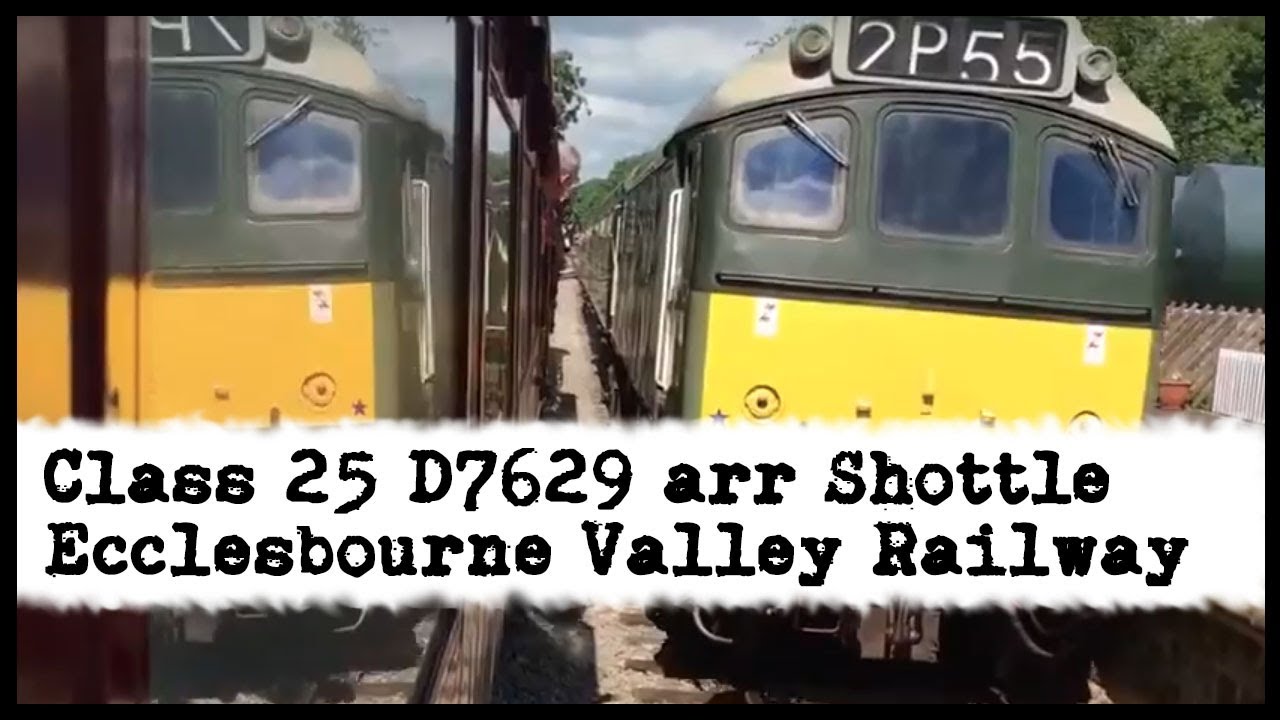 Class 25 D7629 pulls into Shottle on a Wirksworth bound service on the EVR 06/08/16