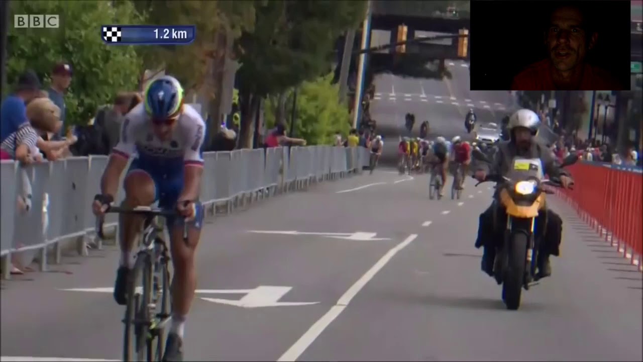Peter Sagan SPURTING away from GVA to win the worlds