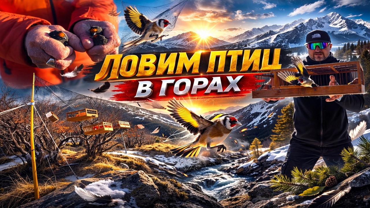 ловим щеглов в горах