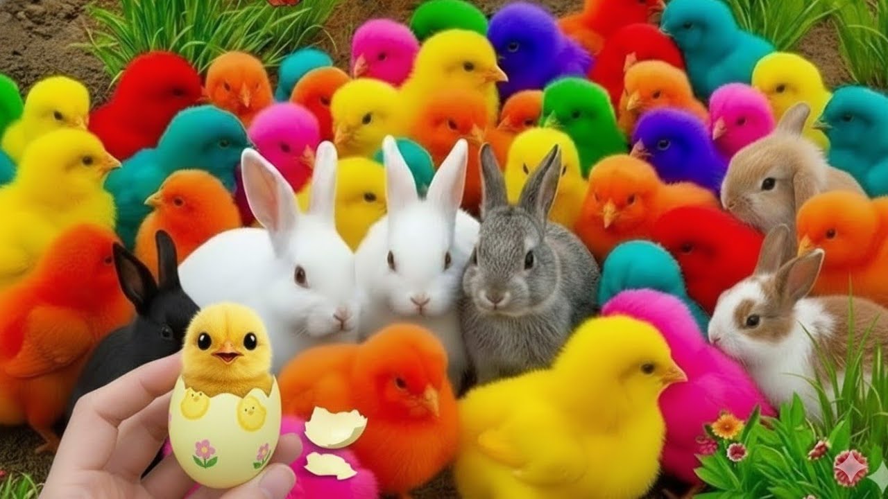Tangkap Ayam Lucu, ayam warna warni, ayam rainbow, kelinci lucu, bebek lucu, ikan koi, Hewan Lucu