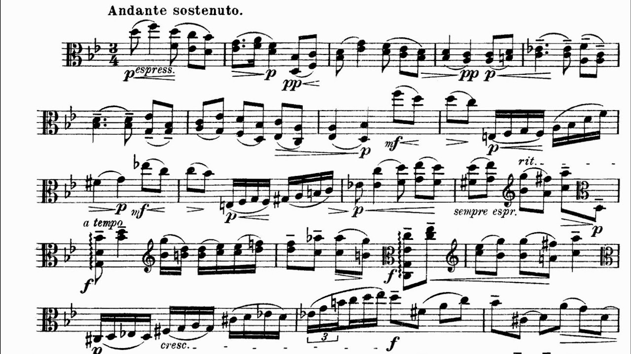 Suite №1 in G minor for Solo Viola - M. Reger - Tabea Zimmermann - Sheet music