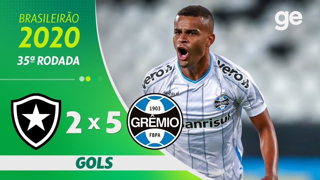 BOTAFOGO 2 X 5 GRÊMIO | GOLS | 35ª RODADA BRASILEIRÃO 2020 | ge.globo