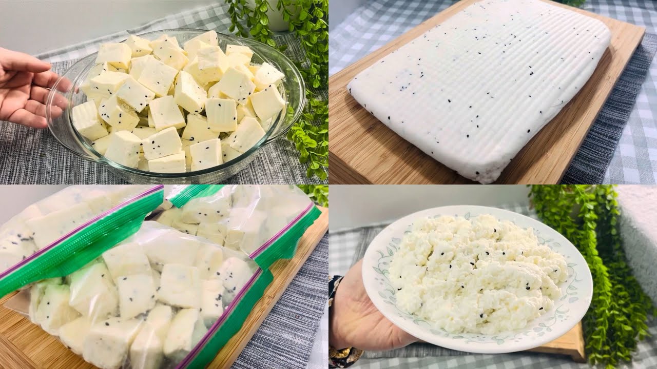 عمل الجبنة البيضاء في المنزل وطريقة تفريز الجبنة لشهر رمضان🌙 #اكلات_سريعه #اكسبلور #وصفاترمضان