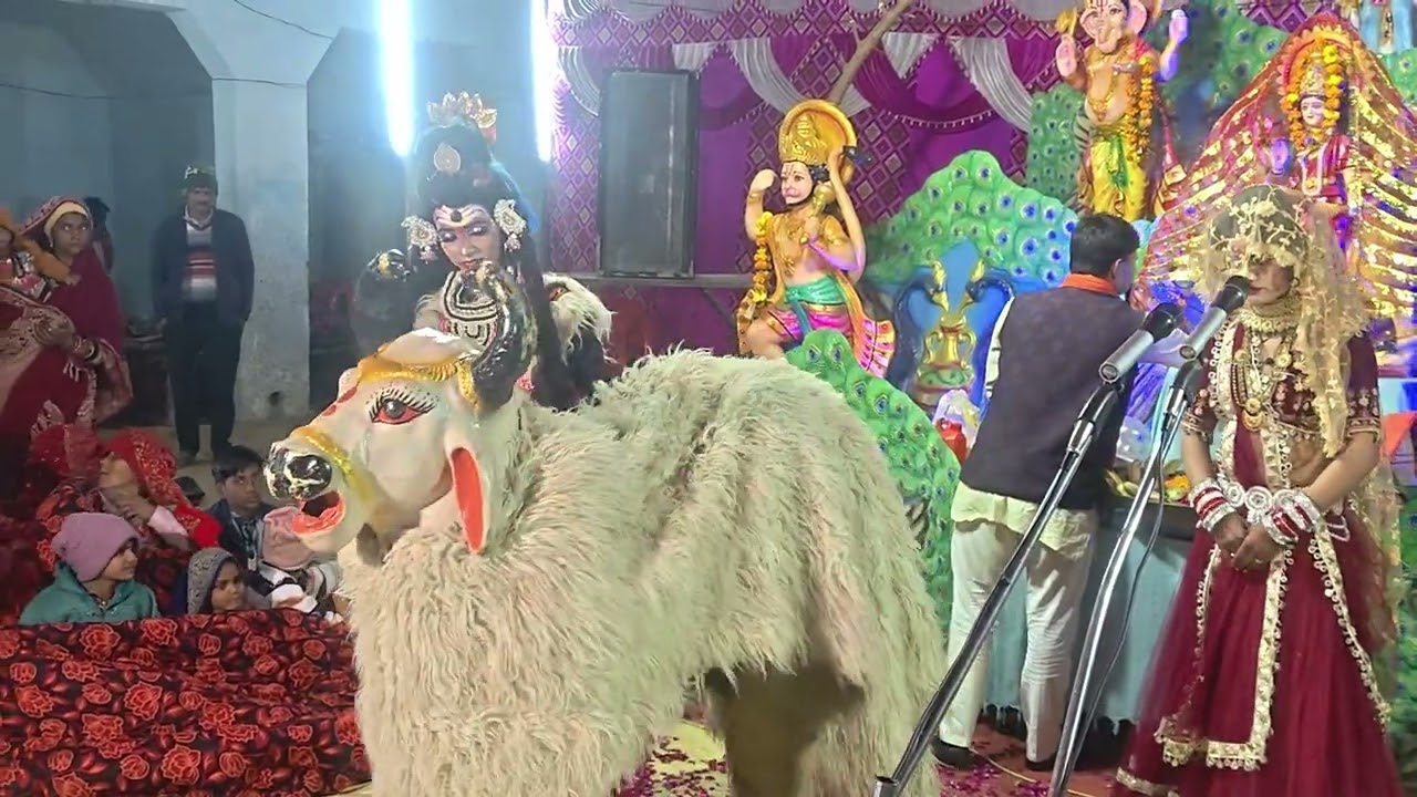 मातारानी के जागरण में भोले नाथ जी के नंदी ने धूम मचा दी जीता पब्लिक का मन