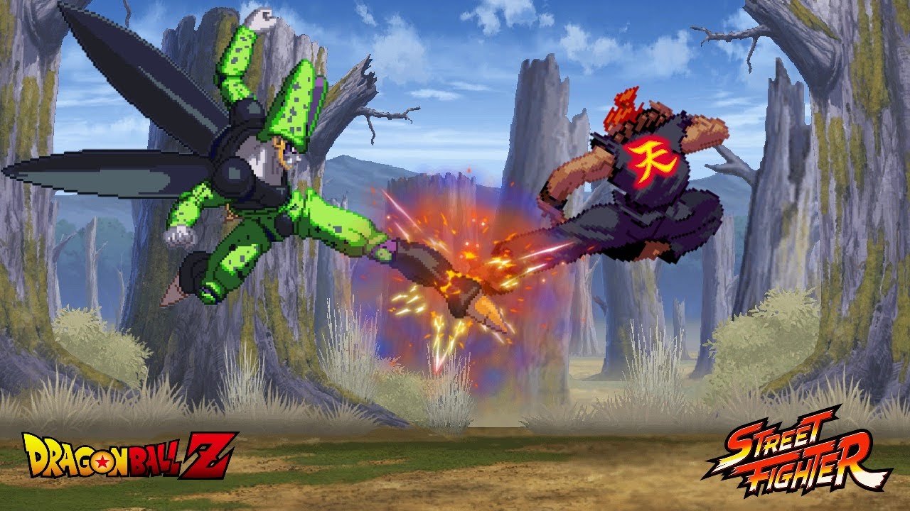 Akuma vs Perfect Cell - Street Fighter X Dragon Ball Z l Capcom X Toei Animation