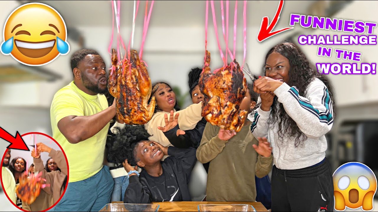 **THE FUNNIEST CHALLENGE IN THE WORLD** Double Full Chicken Roast Funny Challenge with Family