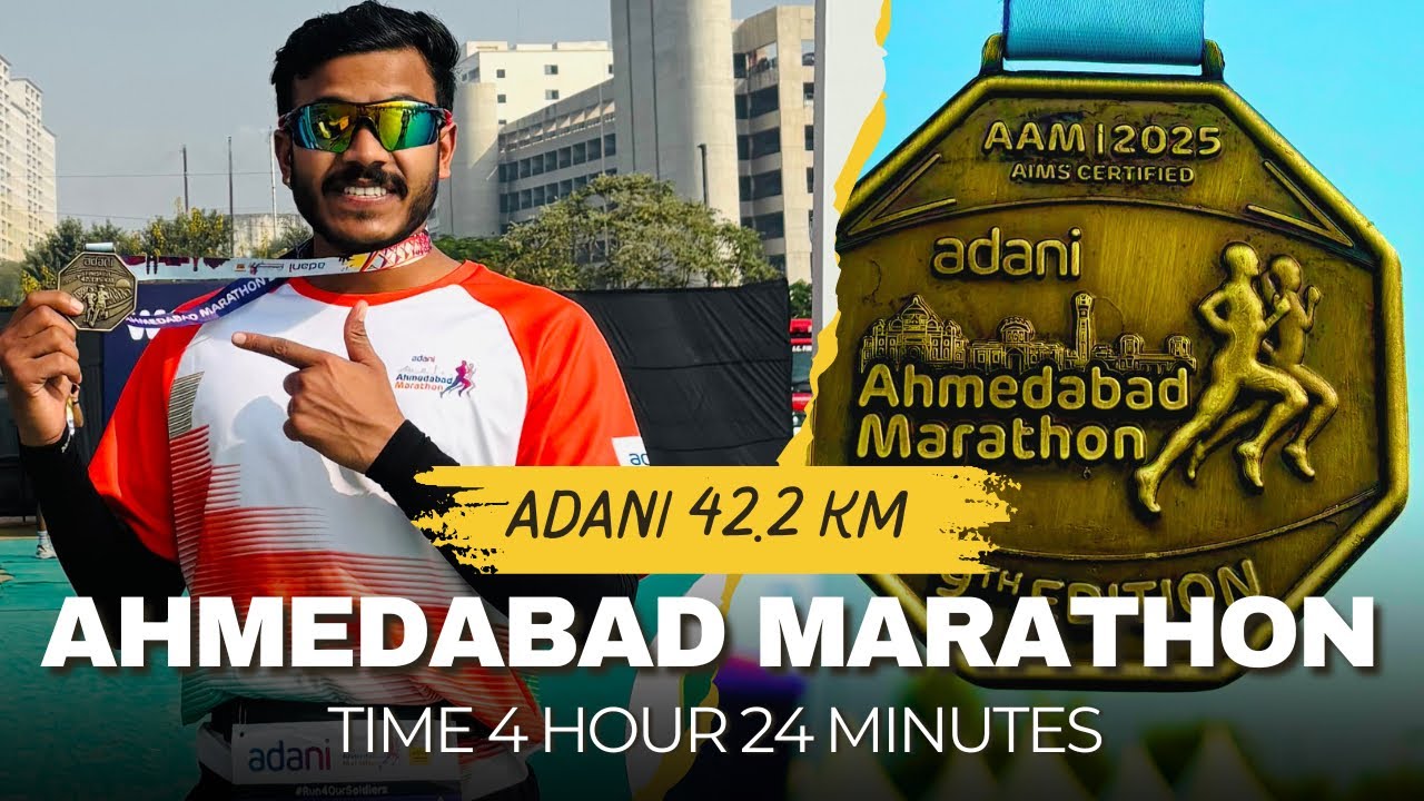 42 KM of Pain, Power & Passion | Marathon Vlog” Adani Ahemdawad Marathon 2025