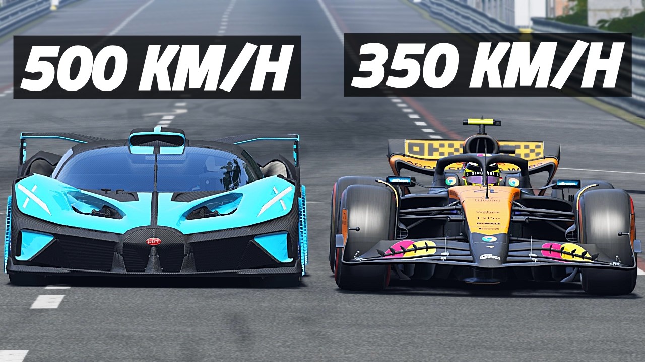 Same Power-To-Weight Ratio: BUGATTI BOLIDE VS F1