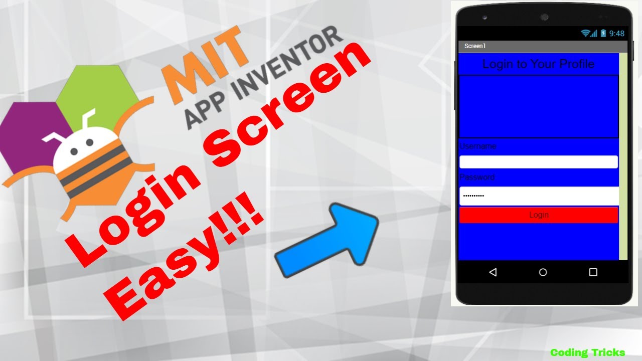 LOGIN Screen - MIT App Inventor (easy tutorial)
