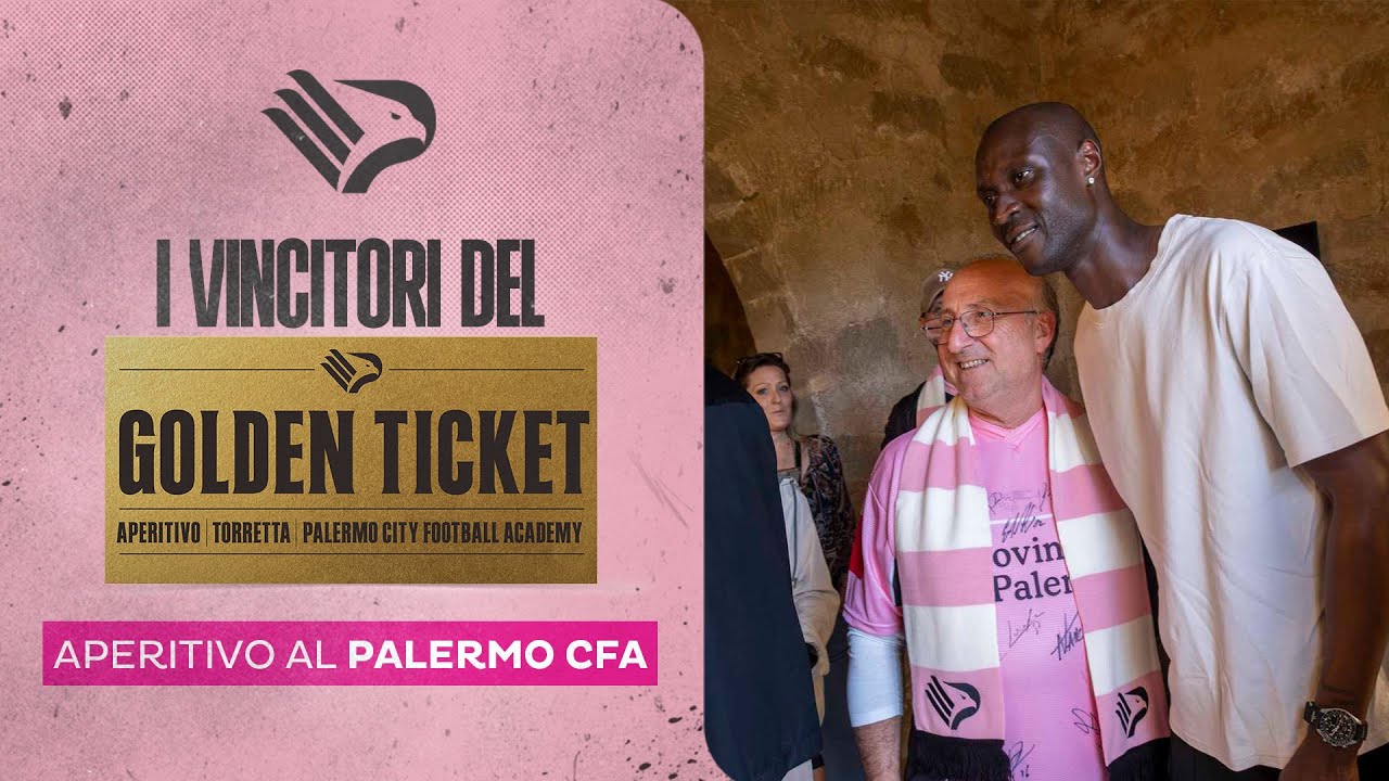 I VINCITORI DEL GOLDEN TICKET 🎫 Aperitivo al Palermo CFA con i calciatori rosanero 🍸 🩷🖤