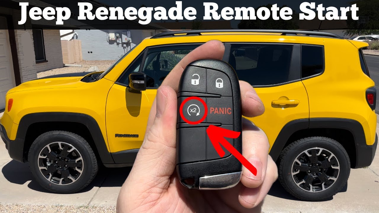 Как использовать функцию дистанционного запуска на брелоке-ключе Jeep Renegade 2015–2023