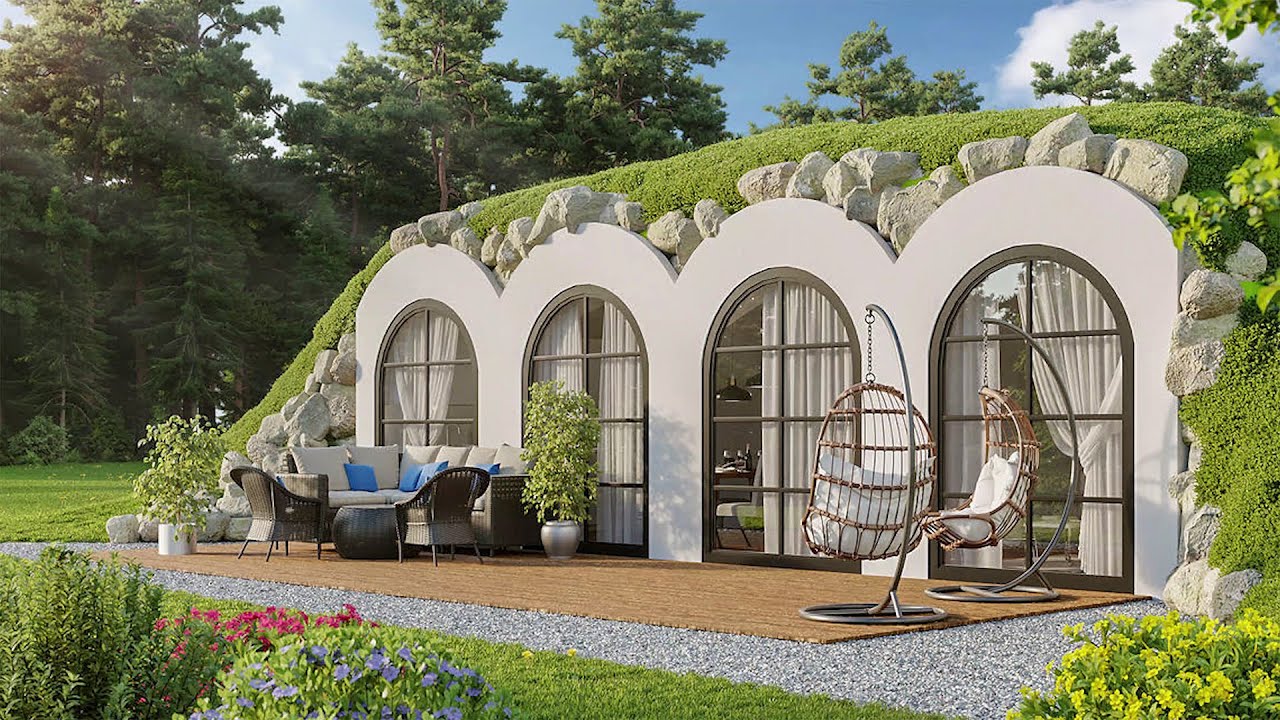 Revonia 130m2 modular underground house installation -  in one day!