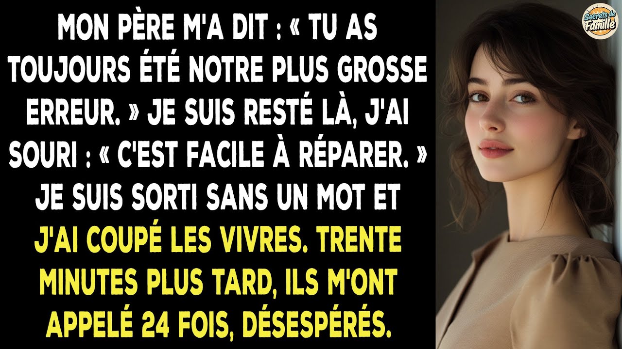 « Tu Es Notre Plus Grosse Erreur », M'a-t-il Dit. J'ai Souri : « C'est Facile À Réparer... »
