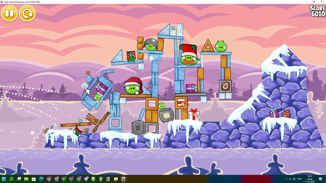 Angry Birds Enhamced-mas Gameplay