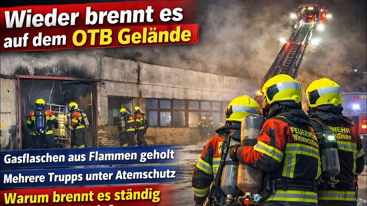 #Brandserie in Wittstock reißt nicht ab Brand auf OTB-Gelände #Wittstock (14.02.2026)